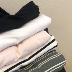 Lot of 5 boat neck Merona 3/4 sleeve shirts